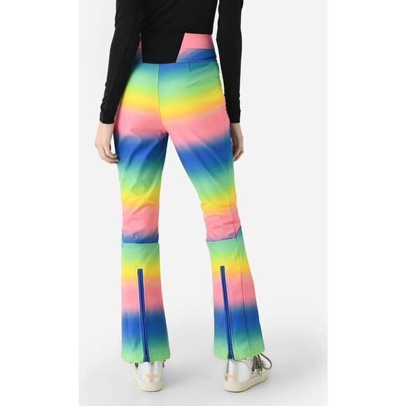 Perfect Moment Womens Multicolor Rainbow Flare Leg One-Piece Jumpsuit Size M - Picture 11 of 16